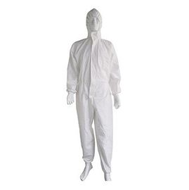 Quần yếm trắng dùng một lần 70g PPE Thiết bị bảo vệ cá nhân