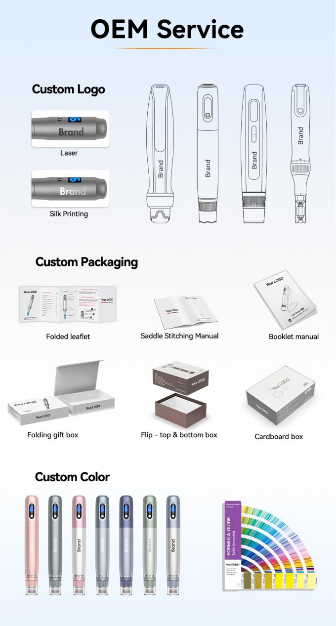 Chiếc b&uacute;t mới Hydra Pen H5 Mesotherapy Serum Applicator Beauty Skin Care Bio Exosome Derma Microneedling Pen 8