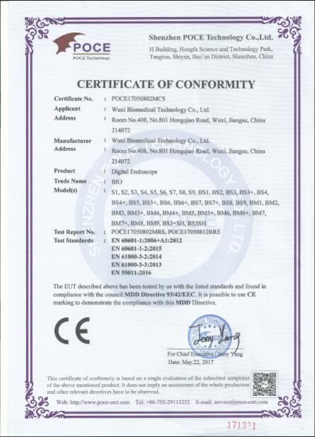 Trung Quốc Wuxi Biomedical Technology Co., Ltd. Chứng chỉ